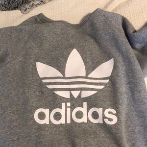 Adidas grey hoodless sweatshirt
